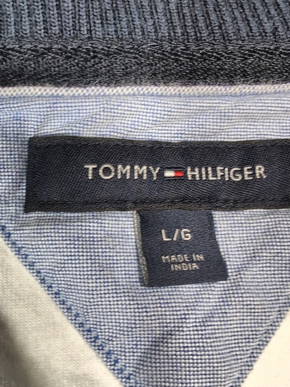 Tommy Hilfiger Striped Quarter-Zip Pullover - White & Navy - Picture 2 of 10